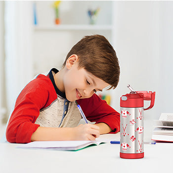 410 ml Funtainer® Water Bottle - Canadiana Hockey