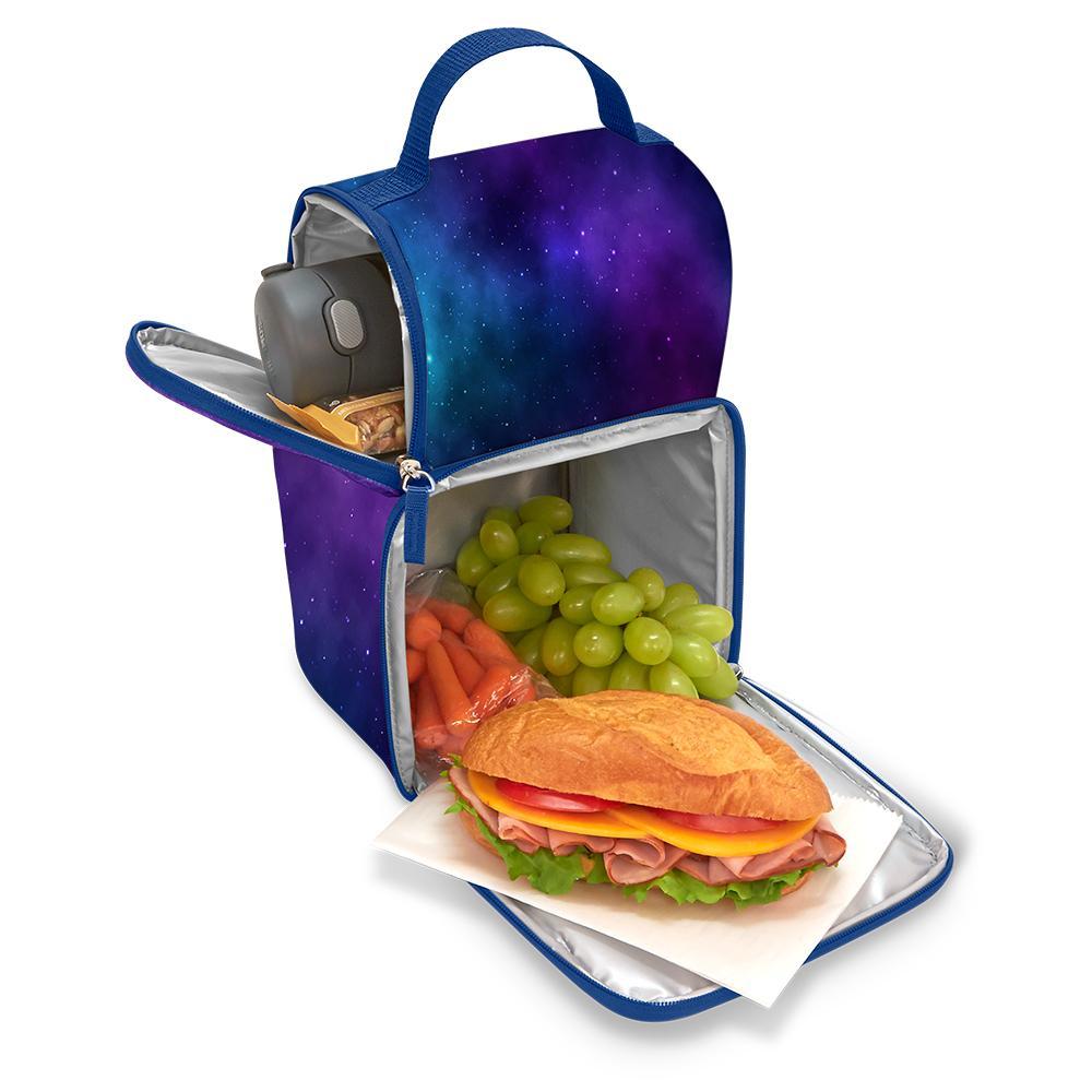 Tween Dual Lunch Box Galaxy Navy/Purple